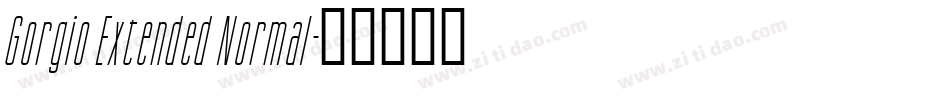 Gorgio Extended Normal字体转换